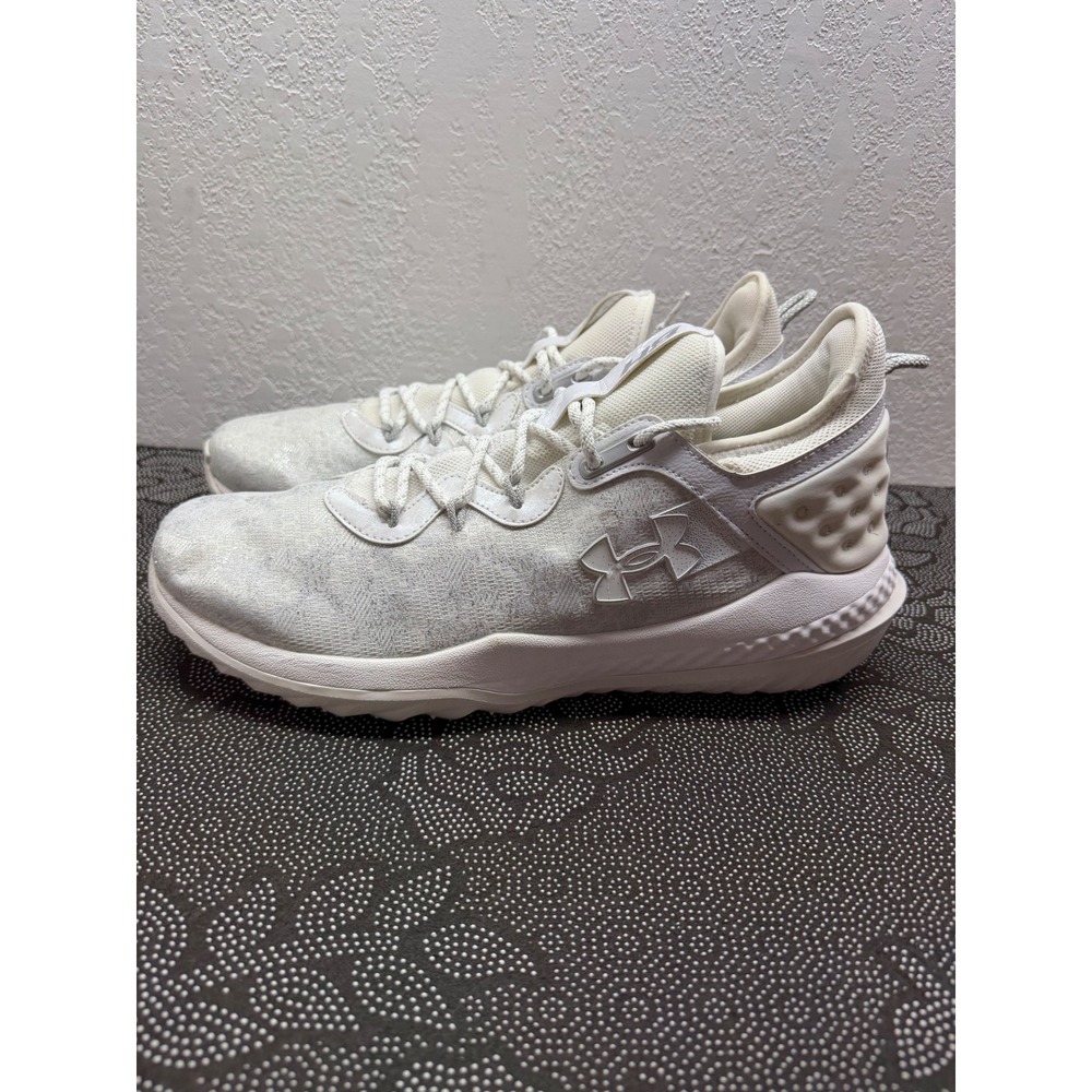 Under Armour Bryce Harper 7 Turf Baseball Shoes White Silver 3026593-101 Mens 14